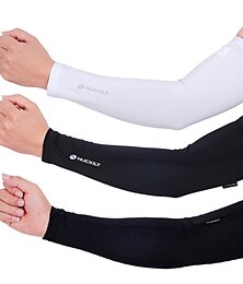 halpa -1 pari Onneksi Pyörän hihat Armwarmers Kompressiohihat Yhtenäinen väri UPF 50 Heijastava Kevyt Pyörä Valkoinen Musta varten Miesten Naisten Aikuisten Maantiepyörä Maastopyörä Kalastus / Elastinen