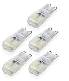 abordables -Ampoules led à deux broches, 2w, 400lm, g9, 14led, perles smd 2835, remplacement d'ampoule, blanc chaud et froid, angle de faisceau de 360 degrés, 220v, 5 pièces