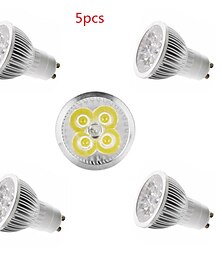 billige -5stk 4 W LED-spotpærer 350 lm E14 GU10 GU5.3 4 LED perler Høyeffekts-LED Dekorativ Varm hvit Kjølig hvit 85-265 V / 5 stk. / CE