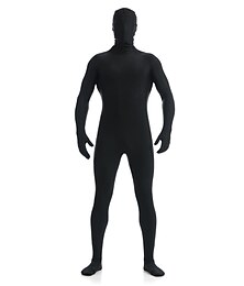 economico -Tute Zentai Tuta di pelle Tuta Intera Costume di Carnevale Tuta Intera Per uomo Per donna parrucche per le donne nere Chiuso Oxford Senza bordo Tinta unita Spandex Licra Costume per Natale Halloween