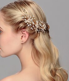 ieftine -Perle Veșminte de cap / Pini de păr cu Floral 1 buc Nuntă / Ocazie specială / Casual Diadema
