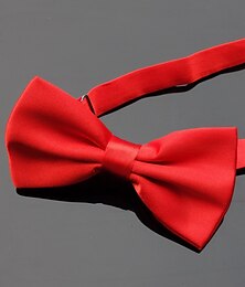 cheap -Men's Basic Party Bow Tie - Solid Colored Men Satin Bowtie Classic Party Bow Tie Pre-Tied Formal Tuxedo Bow tie Adjustable
