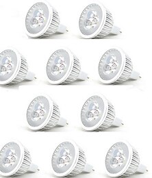 voordelige -10 stuks 3 W LED-spotlampen 250 lm MR16 3 LED-kralen Krachtige LED Decoratief Warm wit Koel wit / RoHs