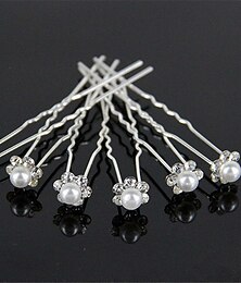 abordables -décorations/épingles/barrettes accessoires pour cheveux strass/alliage perruques accessoires femmes 6 pcs pcs 1-5cm fête classique bijoux mignon fait main