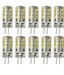 voordelige -brelong 10 stks g4 24led smd2835 dimbaar decoratief maïs licht dc12v wit / warm wit