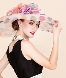 levne -Organza Kentucky klobouk  fascinátory  klobouky s květinou 1 ks svatba  zvláštní příležitost  neformální pokrývka hlavy abyste udělali dojem závodní den