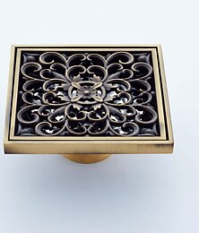 abordables -accessoire de robinet, drain de sol de qualité supérieure sculpture en laiton antique 10 * 10cm