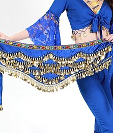 cheap -Hip Scarves Women's Training Polyester Gold Coin / Beading Animals / Christmas Decorations / Halloween Decorations Hip Scarf / Belly Dance / Princess / Historical Characters / Fairies