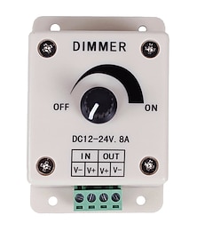 billiga -pwm dimming controller för led ljus eller band 12 volt 8 amplitud ljusstyrka ljus strömbrytare dimmer controller dc12v 8a 96w för led strip ljus