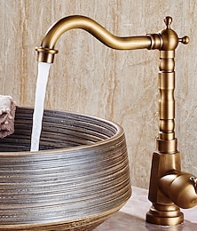 ieftine -robinet pentru chiuveta de baie robinet pentru chiuveta din cupru/centerset robinet cu un singur mâner robinetele de baie cu o gaură conțin apă rece și caldă