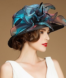 economico -Cappelli in lino  seta  organza cappello del Kentucky  cappelli  accessori per la testa con floreale 1 pezzo occasione speciale  casual  festa del tè accessorio per abito per impressionare abito per