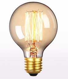 abordables -60w e26 e27 g95 vintage edison ampoules ampoule à incandescence antique blanc chaud 2300k rétro décoratif 220-240v