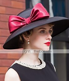 economico -berretto Copricapo Twill semplice Cappello a bombetta / cloche Cappello da sole Matrimonio San Valentino Kentucky Derby Corsa di cavalli Coppa di Melbourne Glamour Elegante Romantico Con A tulipano A
