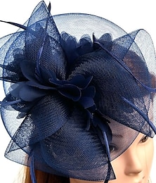 economico -tulle / piume / fascinatori a rete kentucky derby hat / copricapo con 1 pezzo floreale per matrimonio / occasione speciale / copricapo da corsa di cavalli