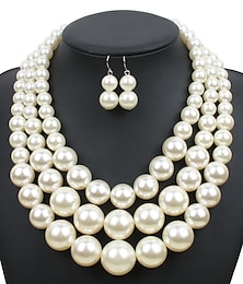 cheap -Jewelry Set trinity necklace For Women's Pearl Party Wedding Special Occasion Pearl / Casual / Daily