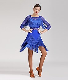 cheap -Latin Dance Dress Women's Performance 3/4 Length Sleeve Natural Spandex