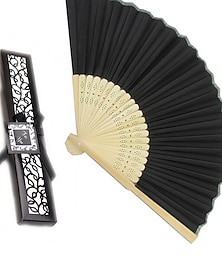 levne -Materiál Večírek Ruční ventilátor Bambus Plážový motiv Klasický vějíř