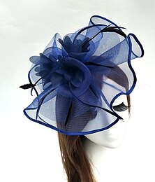 ieftine -Tulle / Feather / Net Kentucky Derby Hat / Fascinators / Hats with 1 Piece Wedding / Special Occasion / Tea Party Headpiece