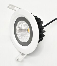 baratos -Zdm 7 w à prova d 'água ip65 dimmable 600-650lm espiga redonda branca levou luz de teto semi ao ar livre frio branco / branco quente / ac110v / ac220v / ac12v