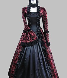 abordables -Dentelle Rococo Victorienne Longueur au sol Robe Costume de fête Bal Masqué Grande taille Personnalisée Marie-Antoinette Dentelle Robe de bal Déguisement Femmes Soirée Bal de promo Carnaval de Venise