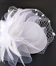 cheap -Fascinators Kentucky Derby Hat Headwear Net Pillbox Hat Wedding Special Occasion Horse Race Ladies Day Melbourne Cup With Floral Headpiece Headwear