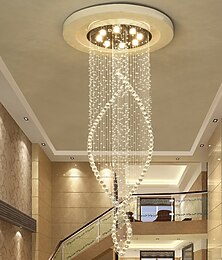 economico -Lampada a sospensione moderna a 8 luci da 60 cm con lampada a sospensione in cristallo inclusa lampadario di design in metallo placcato elegante soggiorno moderno (lampadina non inclusa)
