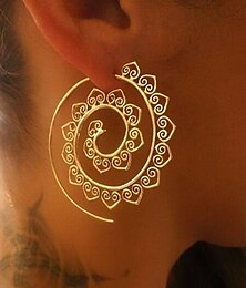 cheap -Hoop Earrings For Women's Christmas Party Wedding Alloy filigree Wave