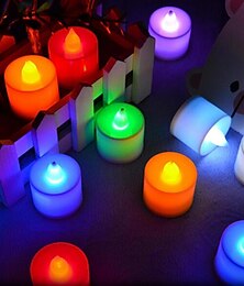 economico -24 pezzi/set candele a led, candele alimentate a batteria, candele accese per creare un'atmosfera calda e naturalmente tremolante