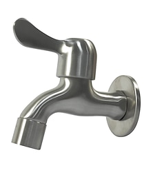 ieftine -Accesoriu pentru robinet cu un singur mâner din oțel inoxidabil, robinet pentru mașină de spălat rufe instalat pe perete de calitate superioară