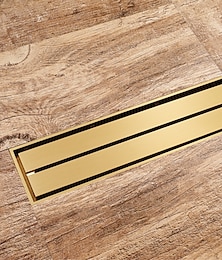 Недорогие -12-дюймовый прямоугольный слив для душа в ванной комнате с золотым фильтром