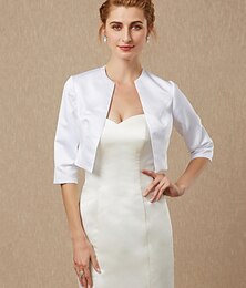 cheap -Half Sleeve Coats / Jackets Satin Wedding / Party / Evening Women's Wrap With