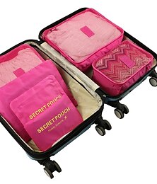 cheap -6 sets Travel Bag Travel Organizer Travel Luggage Organizer / Packing Organizer Large Capacity Waterproof Portable Dust Proof Oxford cloth For Travel Bras Clothes / Durable / Double Sided Zipper