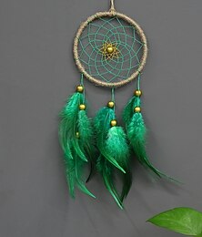 levne -boho lapač snů ručně vyráběný dárkový nástěnný závěsný dekor umění ornament řemeslo peří korálek pro děti ložnice svatební festival 40 * 11cm
