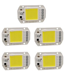 economico -5pcs 50w 220v diy cob piombo chip bulbo tallone per luce di inondazione