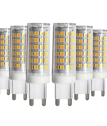 economico -6 pz g9 9 w 76 led 2835 smd mais ha condotto la lampada lampadina caldo freddo bianco naturale ac110-240 v 75 w lampadina alogena equivalente 750 lm senza sfarfallio