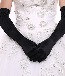 voordelige -Spandex Ellebooglengte Handschoen Bruidshandschoenen / Feest / uitgaanshandschoenen / Elegant Met Pure Kleur Bruiloft / feesthandschoen