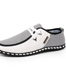 ieftine -Bărbați Mocasini & Balerini Tălpi de iluminat Mărime Plus Size Mocasini de conducere Pantofi de confort Plimbare Casual Englezesc În aer liber Zilnic PU Respirabil Rezistență la uzură Loafer Negru