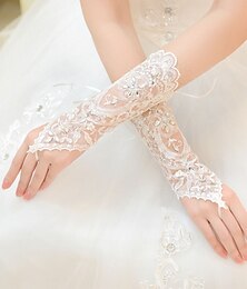 cheap -Spandex Fabric Elbow Length Glove Vintage Style / Gloves With Solid Wedding / Party Glove