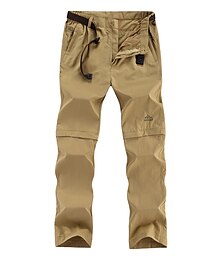 economico -Per uomo Pantaloni convertibili Pantaloni da escursione Estate Esterno Impermeabile Traspirante Asciugatura rapida Multi Pocket Pantalone / Sovrapantaloni Pantaloni Vita elastica Verde militare Cachi