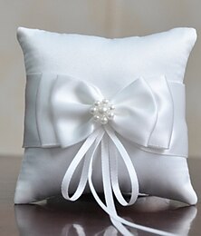 cheap -Fabric Satin Bow Cotton / Linen Ring Pillow Pillow All Seasons