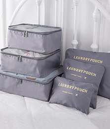 economico -6 set Borsa da viaggio Organizzatore di viaggi Organizer per bagagli da viaggio / Organizer per imballaggi Massima capacità Ompermeabile Portatile Ripiegabile Panno Oxford Per All'aperto Viaggi Per