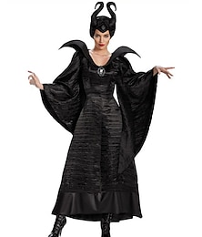 abordables -Cosplay maléfique Robe Costume de Cosplay Accessoires d'Halloween Adulte Femme Cosplay Halloween mardi Gras Costume de carnaval facile