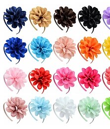 cheap -Headbands Sweet Style Flower Cotton Fabric Fascinators Kentucky Derby Hat Headpiece with Pure Color 1 PC Horse Race Ladies Day Melbourne Cup Headpiece