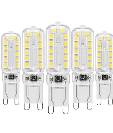 billiga -5st 10st G9 LED Bi-pin-lampor 6W 450-550Lm 22 LED-pärlor SMD 2835 T Glödlampa kan dimbar varmvit kallvit 220-240V 110-130V Rohs för ljuskronor accentljus under skåp puck ljus