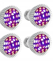 cheap -4pcs Full Spectrum Led Grow light Bulb E26 E27 GU10 E14 28leds Grow Plant Light for Hydroponics Greenhouse Organic Indoor Plants AC85-265V