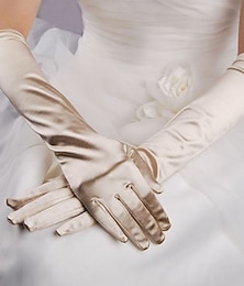 cheap -Terylene Elbow Length Glove Simple / Gloves With Solid Wedding / Party Glove