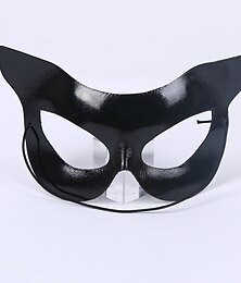 abordables -Masque Masque vénitien Masque de mascarade Inspiré par Chat Noir Demi-visage Halloween Carnaval Mascarade mardi Gras Adulte Femme