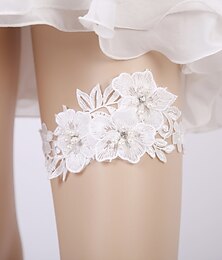 cheap -Lace Bridal Wedding Garter With Floral / Pearls Garters Party / Wedding