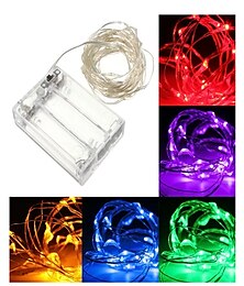 economico -10m Fili luminosi 100 LED 1pc Rosso Blu Verde Decorativo Batterie AA alimentate