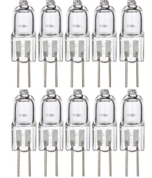 abordables -Ampoule halogène à deux broches, 20w, 20 pièces, 240lm, g4, blanc chaud, 12v, pour lustre sous-meuble, éclairage sur rail